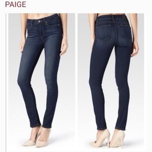 Paige Jeans Peg Skinny Style Dark Blue Sz 24